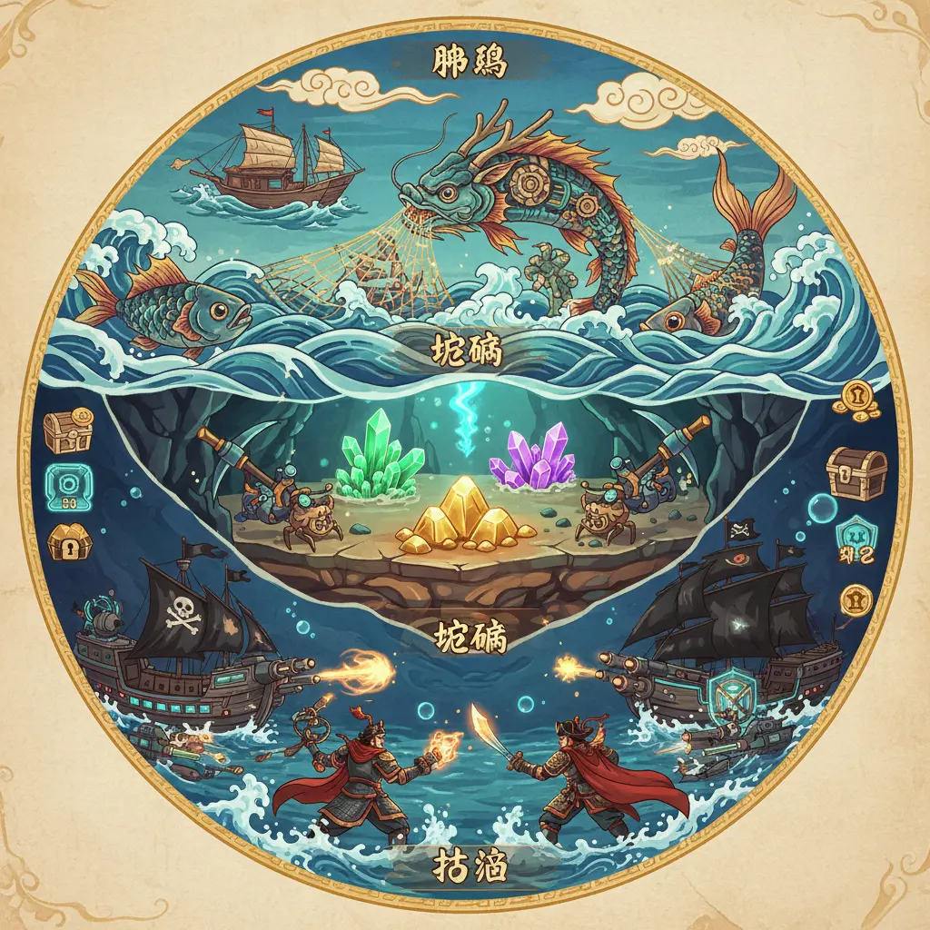 捕魚遊戲 - 捕魚挖礦打海盜